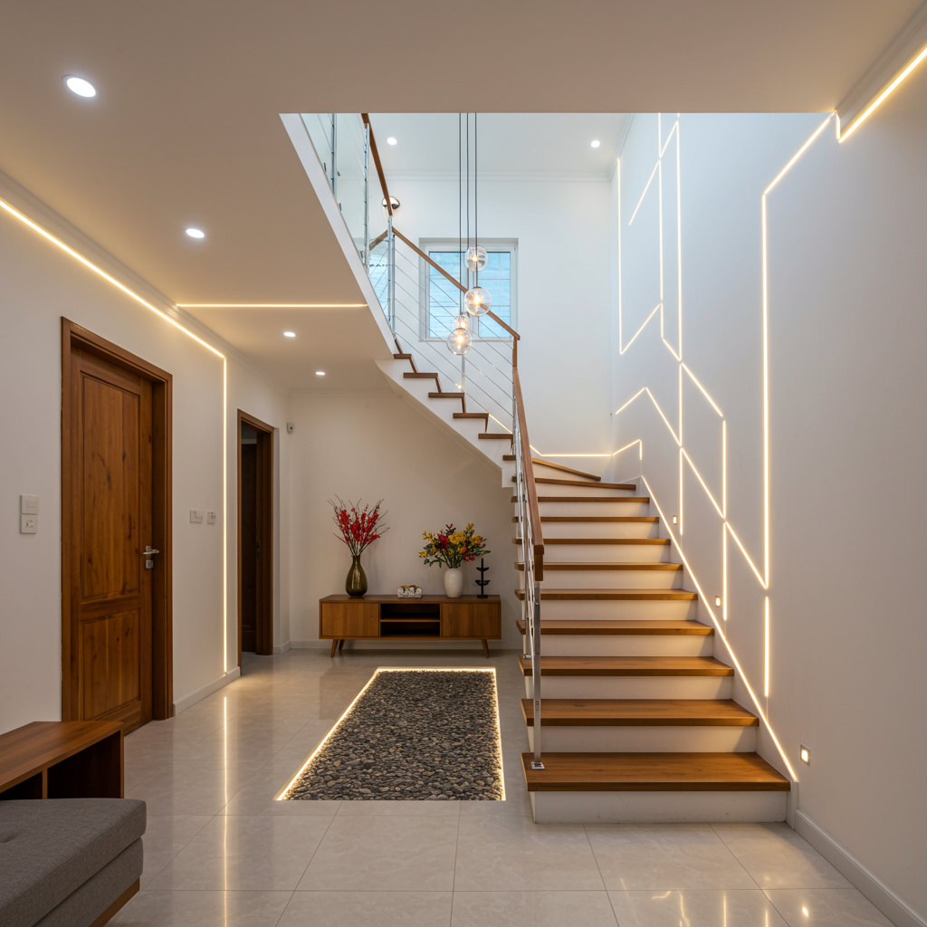 số bậc cầu thang chuẩn phong thủy