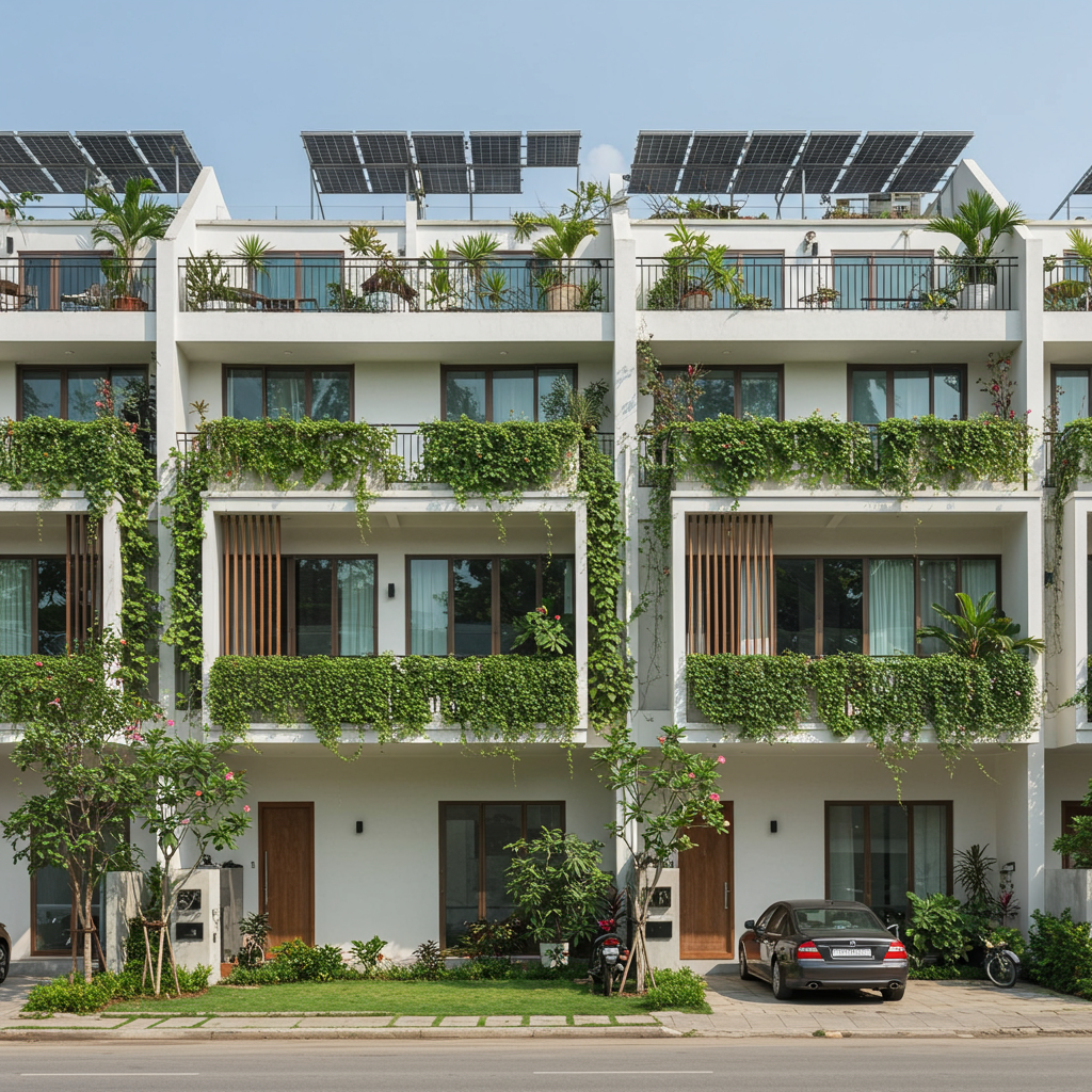 Một Số Mẫu Nhà Ống Thông Minh Kết Hợp Cây Xanh