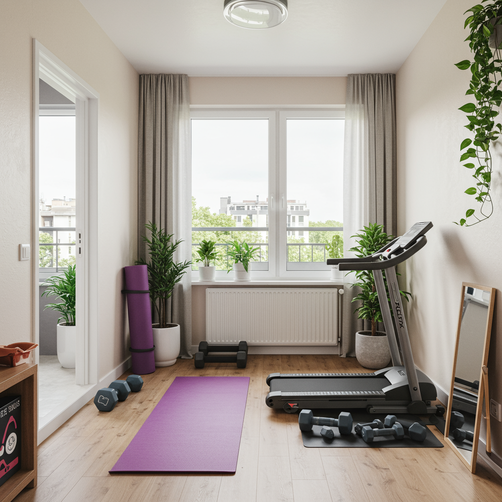 Phòng gym mini tại nhà nhỏ