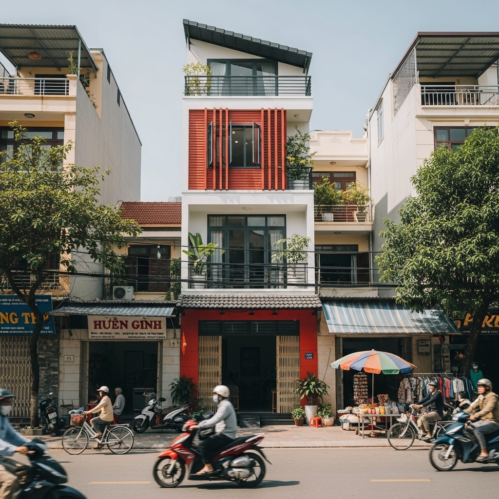Đặc điểm thiết kế nổi bật của mẫu nhà 2 tầng mặt tiền 5m