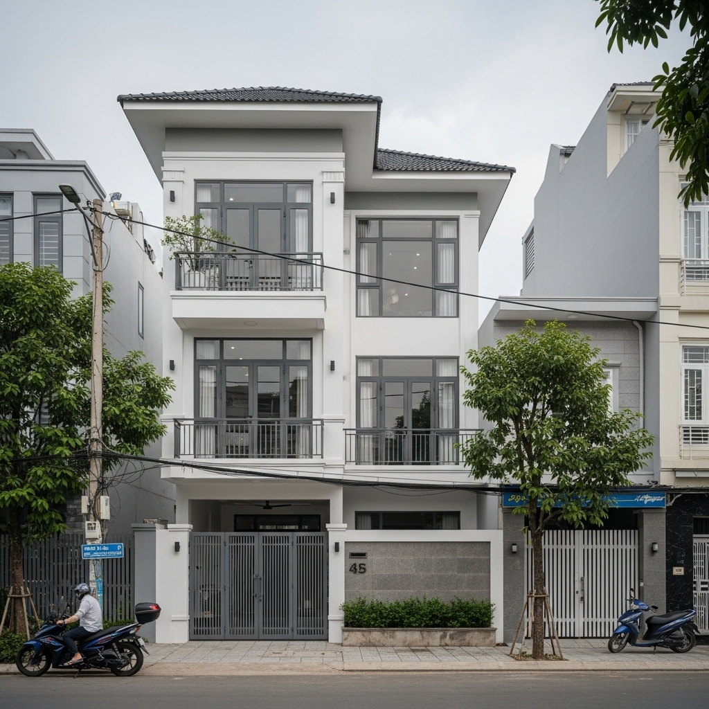Gợi ý mẫu nhà 2 tầng mặt tiền 5m đẹp chuẩn phong thủy