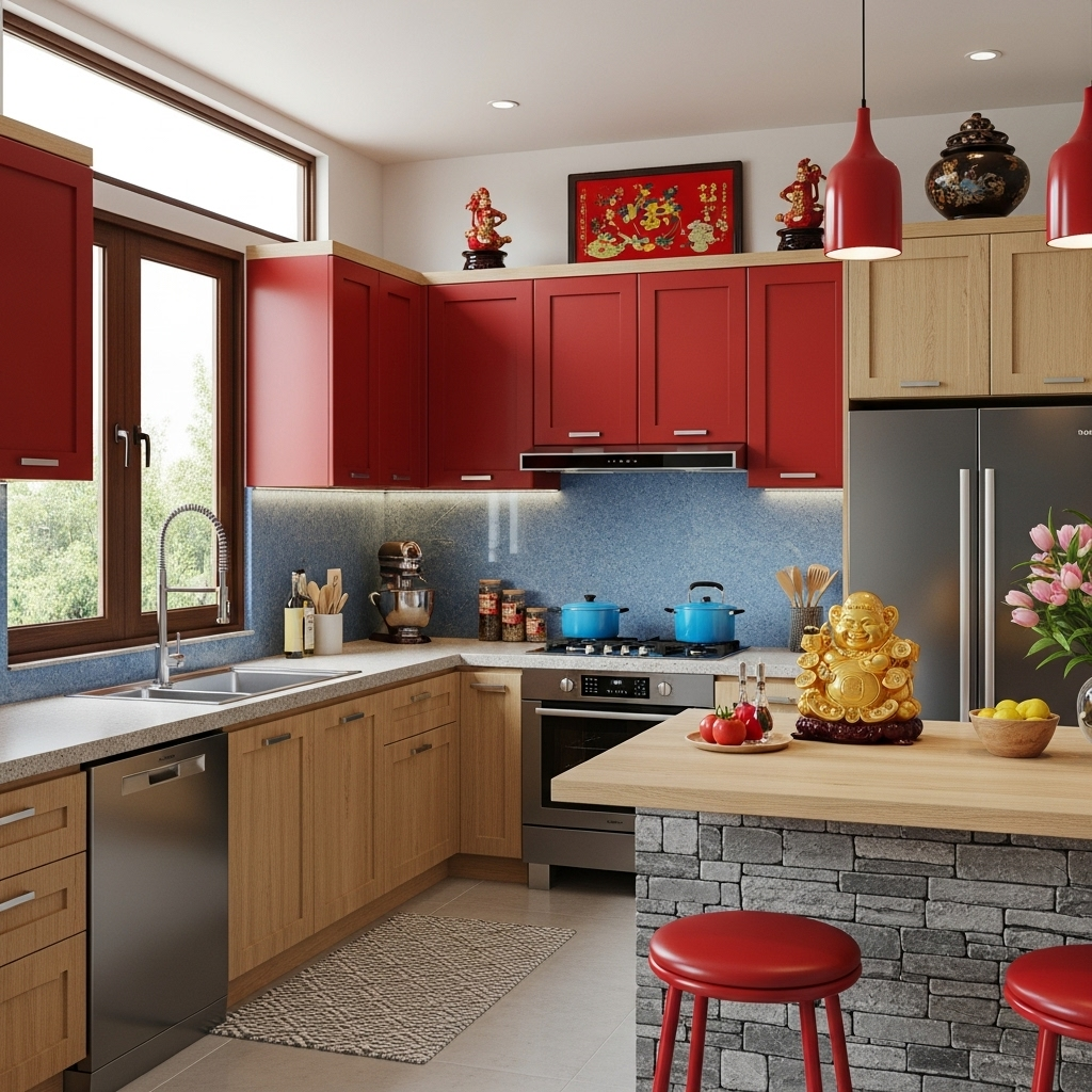 Nguyên tắc Hỏa – Thủy cân bằng trong phong thủy bếp