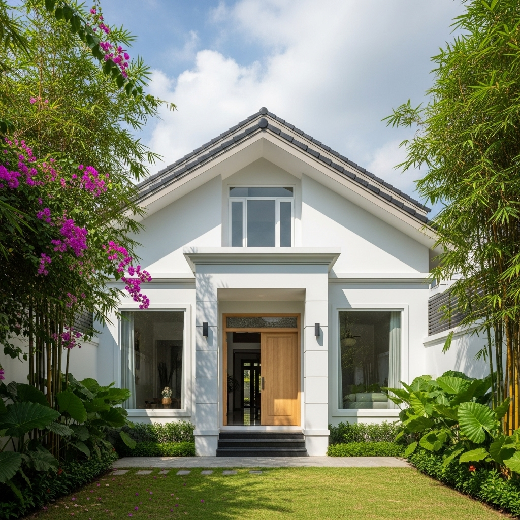 Phong thủy nhà 2 mái: Xét về tổng thể