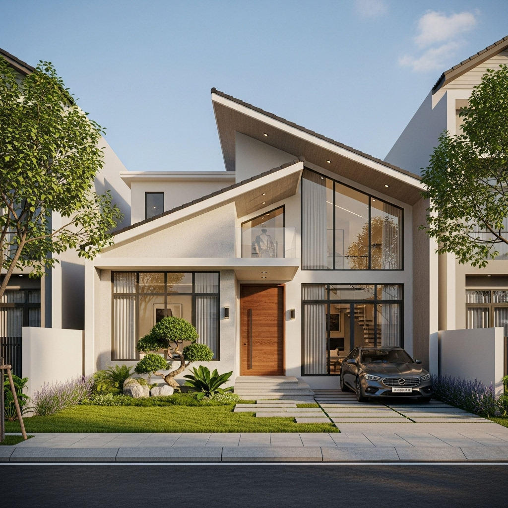 Mẫu nhà 1 tầng mái lệch hiện đại – Kiểu dáng trẻ trung, chi phí khoảng 750 triệu - 10 Mẫu Nhà