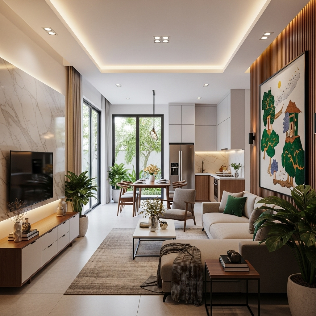 Lựa chọn phong cách thiết kế phòng khách hiện đại