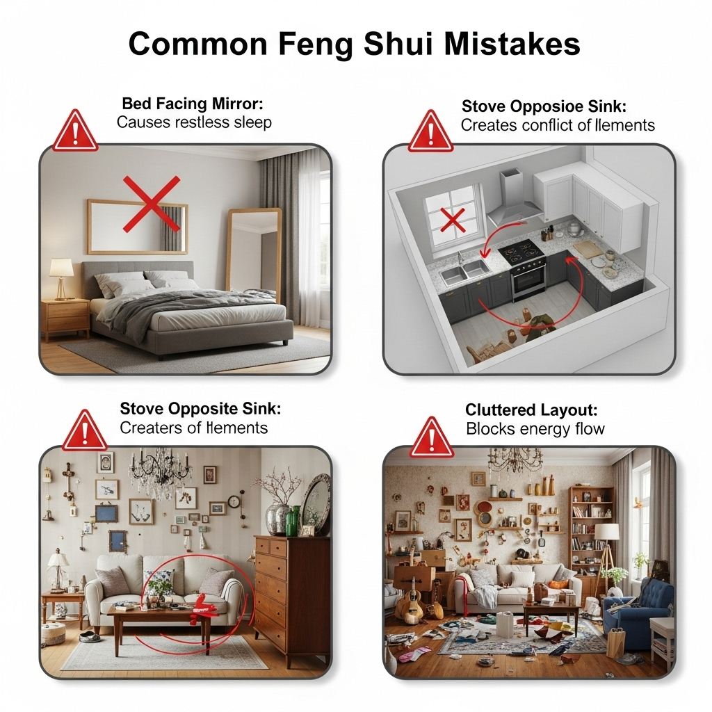 phong thủy nhà ở, Tránh các đại kỵ phong thủy trong nhà ở