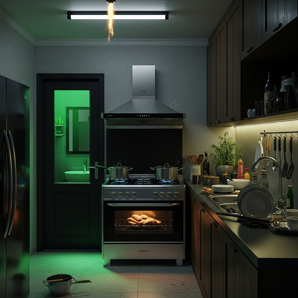 phong thủy nhà, Bếp nấu đặt sai vị trí – “Tán tài, hao lộc