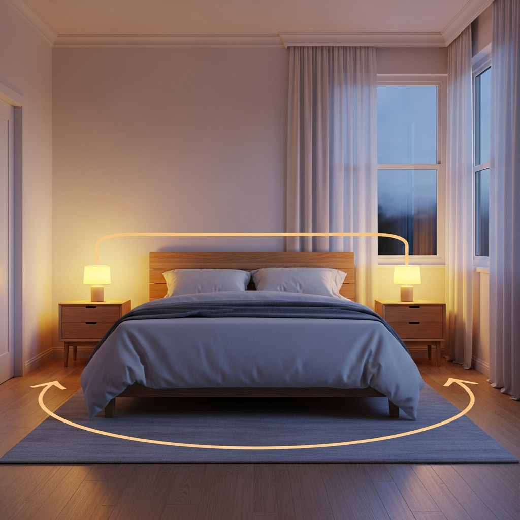 phong thủy phòng ngủ, Bố trí nội thất hài hòa – Giúp năng lượng lưu thông tốt