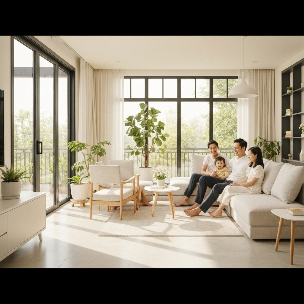 ngôi nhà sáng và rộng phụ thuộc vào cách bạn thiết kế