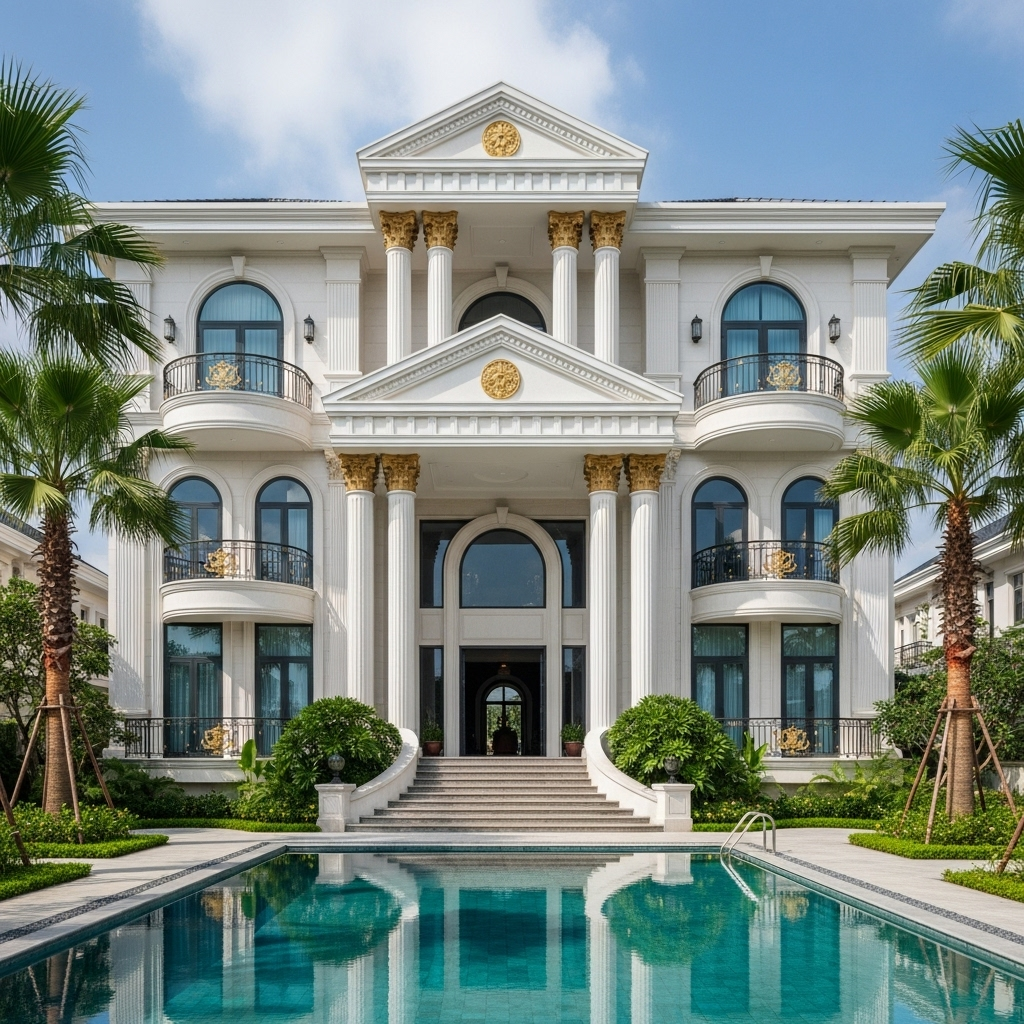 Biệt thự tân cổ điển – Sự giao thoa giữa cổ điển và hiện đại
