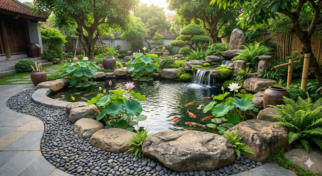 Xây hồ cá theo phong thủy (5)