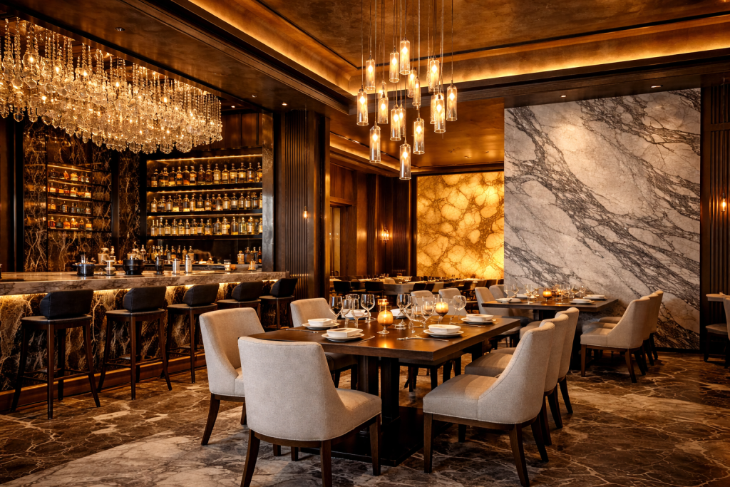 thiết kế nhà hàng hiện dại
