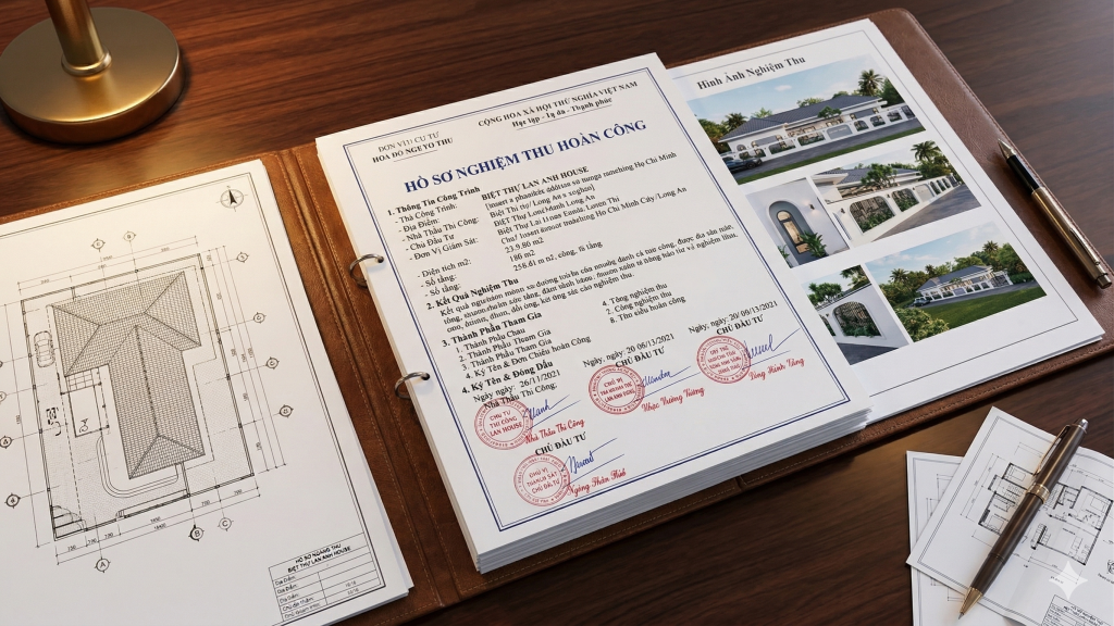 hồ sơ nghiệm thụ công trình 

