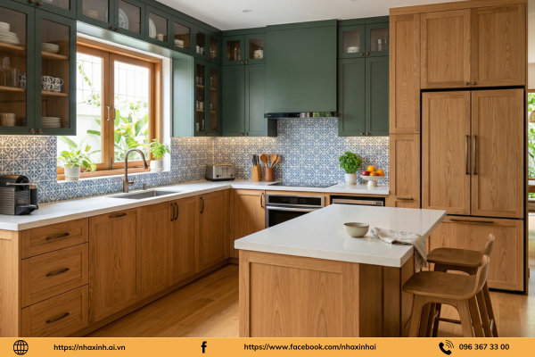 bố trí phong thuỷ bếp mệnh mộc
