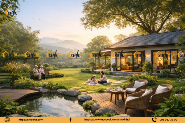 thiết kế nhà vườn có sân vườn
