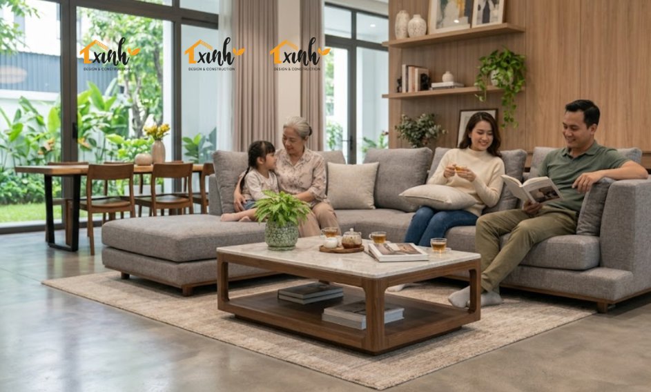 Bàn ghế phòng khách tạo cảm giác thoải mái