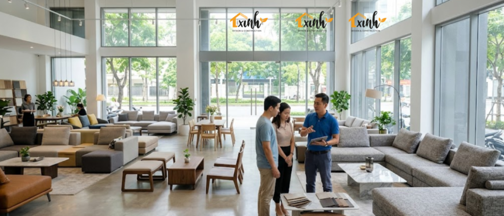 Đa dạng kiểu dáng bàn ghế phòng khách