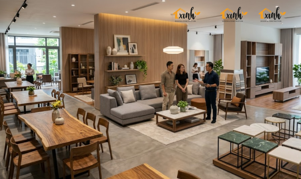 Bàn ghế phòng khách phân loại theo vật liệu